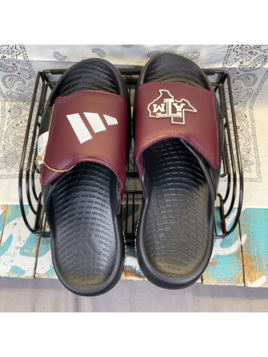 NWT Adidas Gig EmTexas A&m Aggies Lightblaze Slide Maroon/Black Men 11 Rare Find main image 8